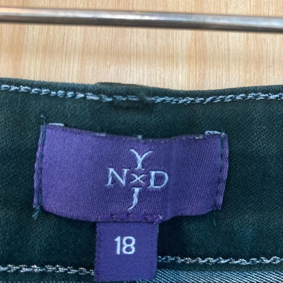 Nydj Sz 18 NOT YOUR DAUGHTERS JEANS Legging Super High Rise Long In Hunter Green - Picture 2 of 9